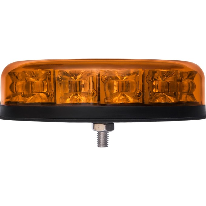 Girofar LED aerodinamic (doar 4,5 cm inaltime) 12-24V 12 LED-uri de 3W - 5 ani Garantie - 1 punct (ax filetat) de prindere